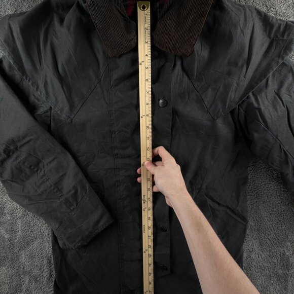 Barbour WK Backhouse Waxed Jacket Men Outdoors Snap Flannel Lined XS 36 Adult - Picture 2 of 14